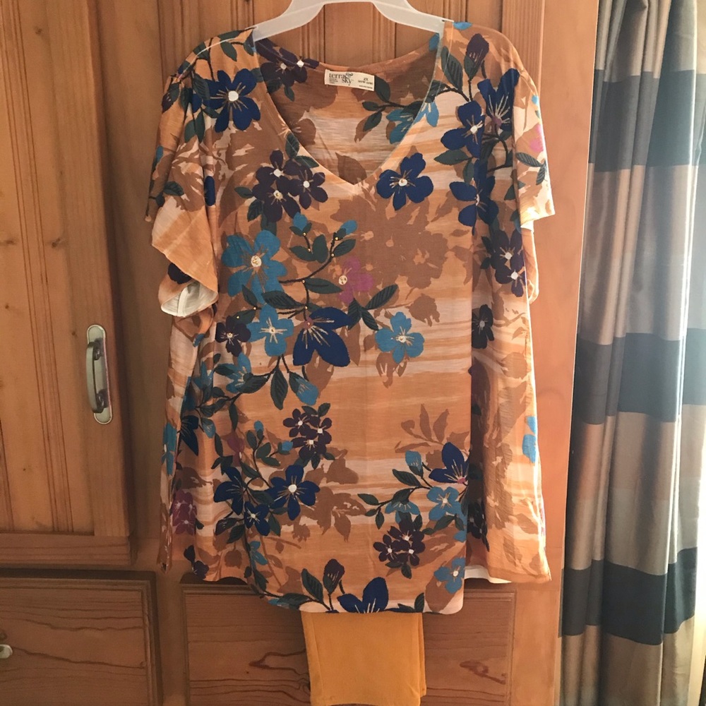 Leggings and Tee.  Size 2x.